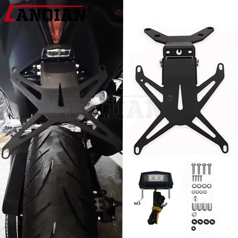 2025 2026 for YAMAHA T-MAX 560 TMAX 560 Tech Max 2023-2024 TMAX560 Motorcycle Rear License Plate Light Hugger Mudguard Bracket